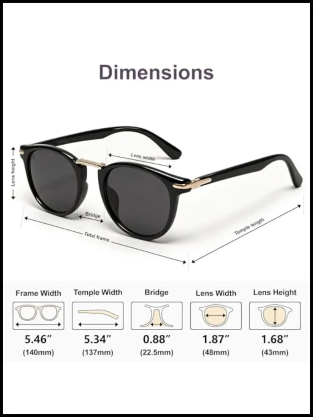 2 Pack Retro Round Sunglasses UV400 Metal Bridge